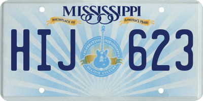 MS license plate HIJ623