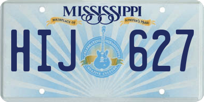 MS license plate HIJ627