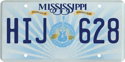 MS license plate HIJ628
