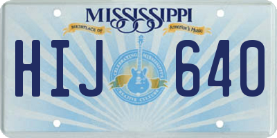MS license plate HIJ640