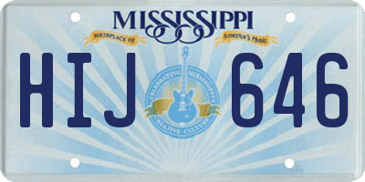 MS license plate HIJ646