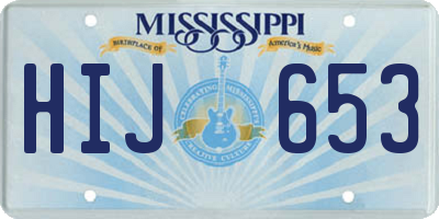 MS license plate HIJ653
