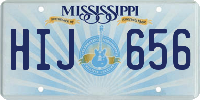 MS license plate HIJ656