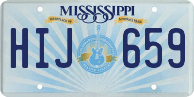 MS license plate HIJ659