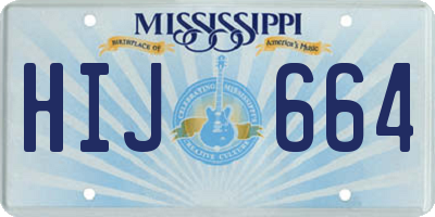 MS license plate HIJ664
