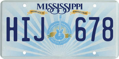 MS license plate HIJ678