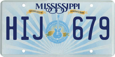 MS license plate HIJ679