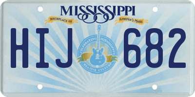 MS license plate HIJ682
