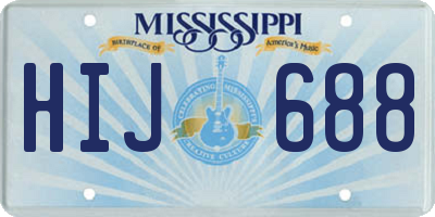 MS license plate HIJ688