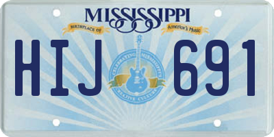 MS license plate HIJ691
