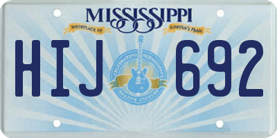 MS license plate HIJ692