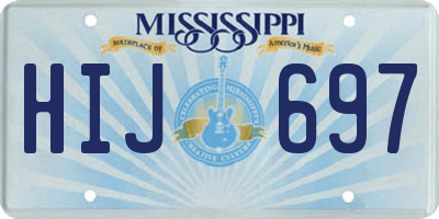 MS license plate HIJ697