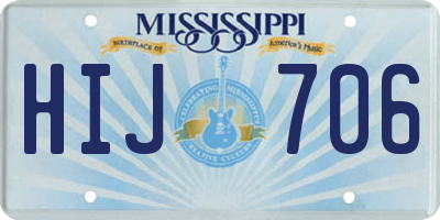MS license plate HIJ706