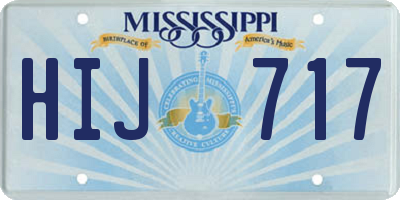 MS license plate HIJ717