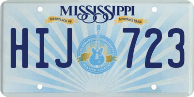 MS license plate HIJ723