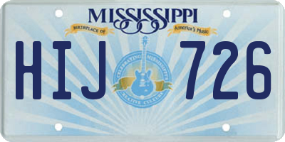 MS license plate HIJ726