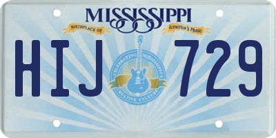 MS license plate HIJ729