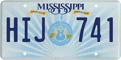 MS license plate HIJ741
