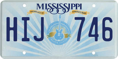 MS license plate HIJ746
