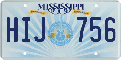 MS license plate HIJ756