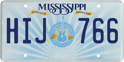 MS license plate HIJ766