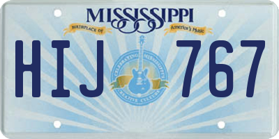 MS license plate HIJ767