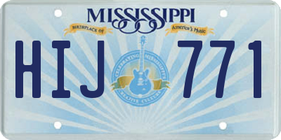 MS license plate HIJ771