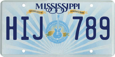 MS license plate HIJ789