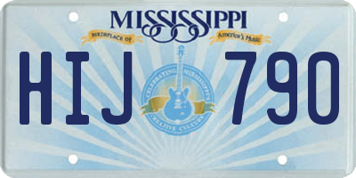 MS license plate HIJ790