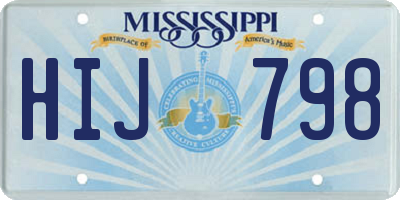 MS license plate HIJ798