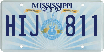 MS license plate HIJ811