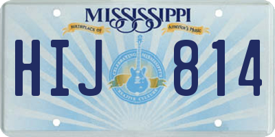 MS license plate HIJ814