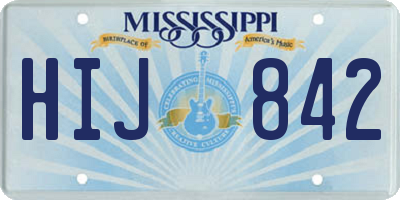MS license plate HIJ842