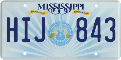 MS license plate HIJ843