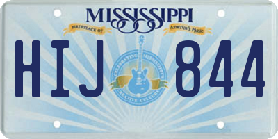 MS license plate HIJ844