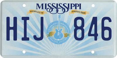 MS license plate HIJ846