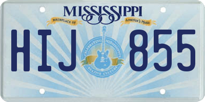 MS license plate HIJ855
