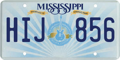 MS license plate HIJ856