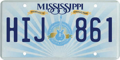 MS license plate HIJ861