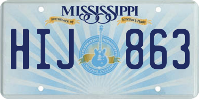 MS license plate HIJ863