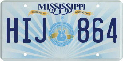 MS license plate HIJ864