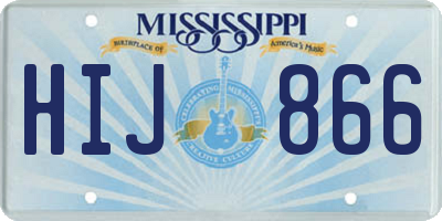 MS license plate HIJ866