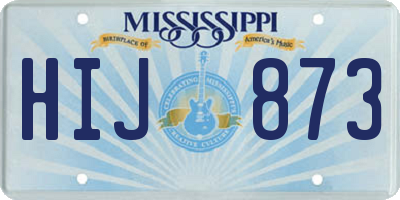 MS license plate HIJ873