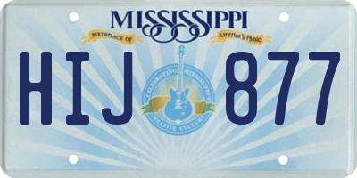 MS license plate HIJ877