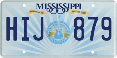 MS license plate HIJ879