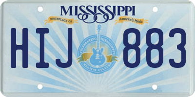 MS license plate HIJ883