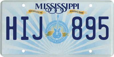 MS license plate HIJ895