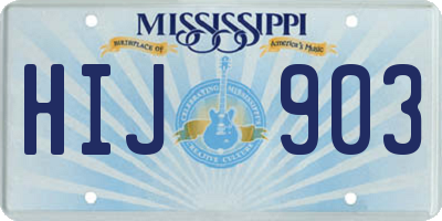 MS license plate HIJ903