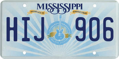 MS license plate HIJ906