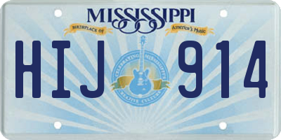 MS license plate HIJ914